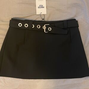 Princess Polly Black Skirt with Buckle